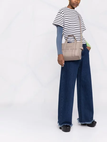 Kožená malá kožená taška Marc Jacobs růžová