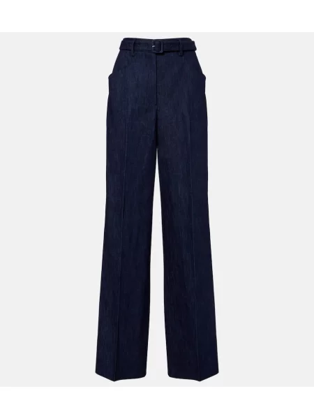 Cu centură pantaloni Gabriela Hearst albastru