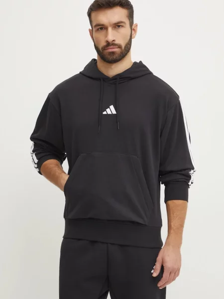 Pulover adidas Essentials s kapuco črna
