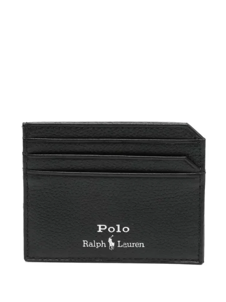Portofel Polo Ralph Lauren din piele cu broderie verde