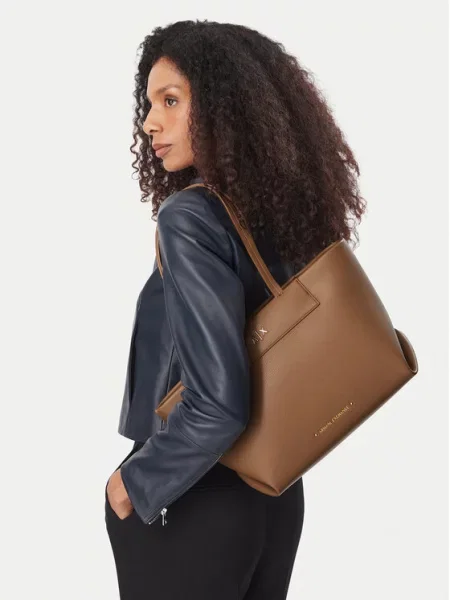 Torbica Armani Exchange Svijetlo smeđa