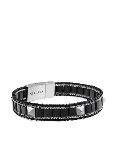 Brăţară Nialaya Jewelry negru