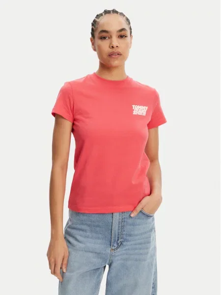 Koszulka Tommy Hilfiger różowa