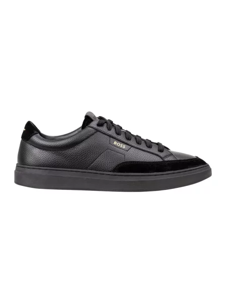 Sneakersy Boss skórzane czarne