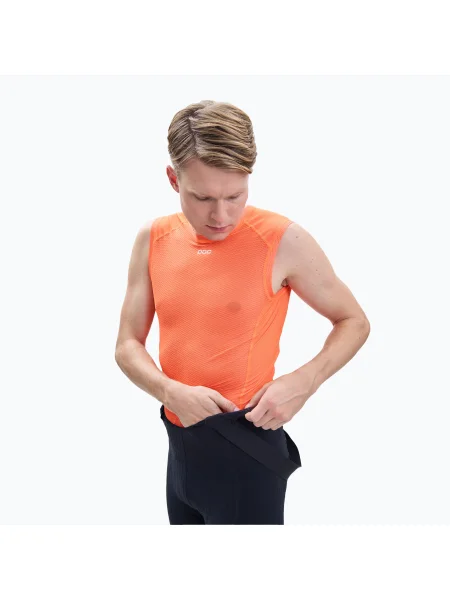 Tricou de ciclism pentru bărbați POC Essential Layer zink oragne