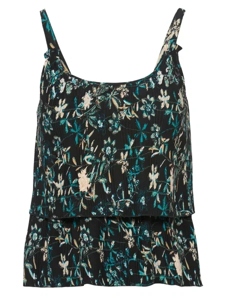 KOROSHI Bluză bej / albastru / negru alb