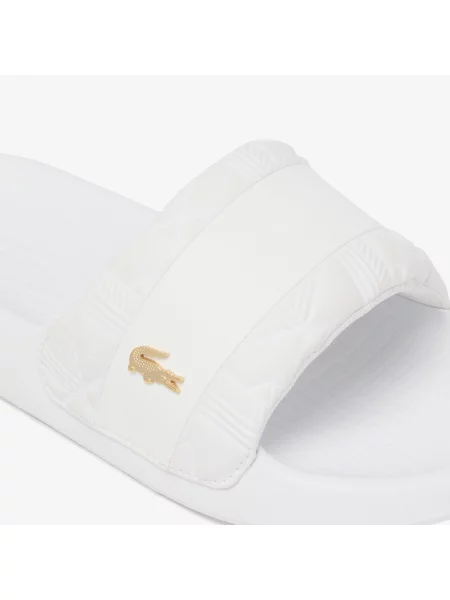 Lacoste Klapki Serve Slide Hybrid białe