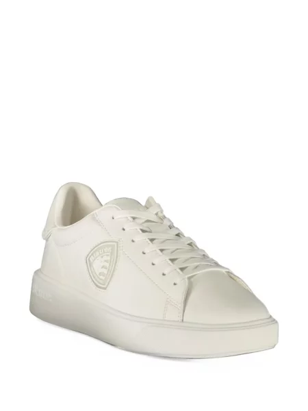 Fűzős csipkés sneaker Blauer autogrammal fehér