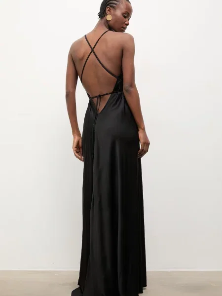 Answear.LAB obleka viskozna črna