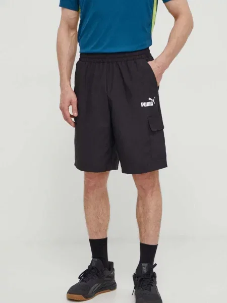 Puma pantaloni scurti barbati negru alb
