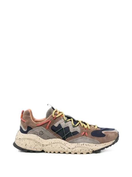 Sneakerși Flower Mountain cu model floral maro