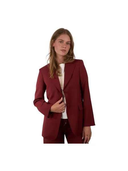 Długa marynarka Max Mara wełniana czerwona