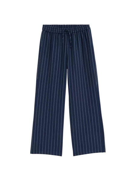 WE Fashion Pantaloni bleumarin alb