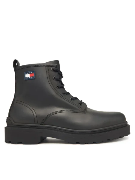 Зимни обувки Tommy Jeans Tjm Lace Up Rubberized черен