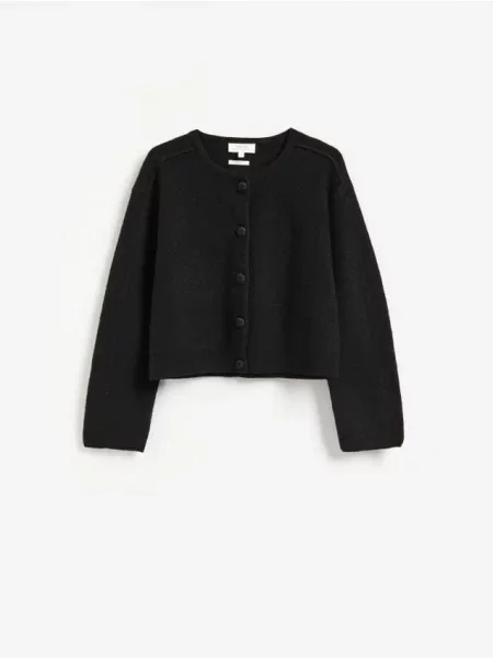 Reserved Cardigan din lână negru