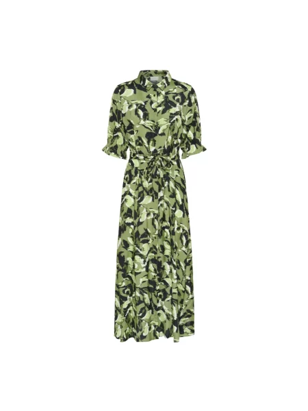 Sukienka koszulowa Kaffe zielona