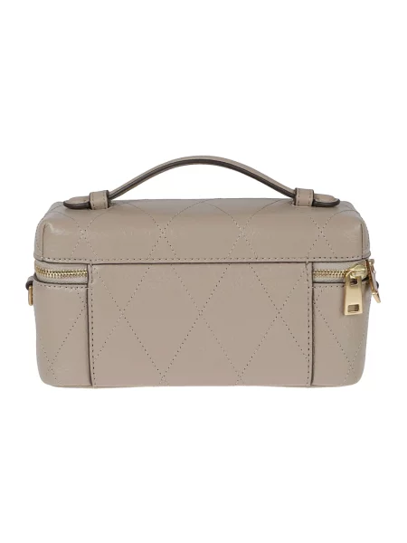 Kosmetyczka Tory Burch skórzana beżowa