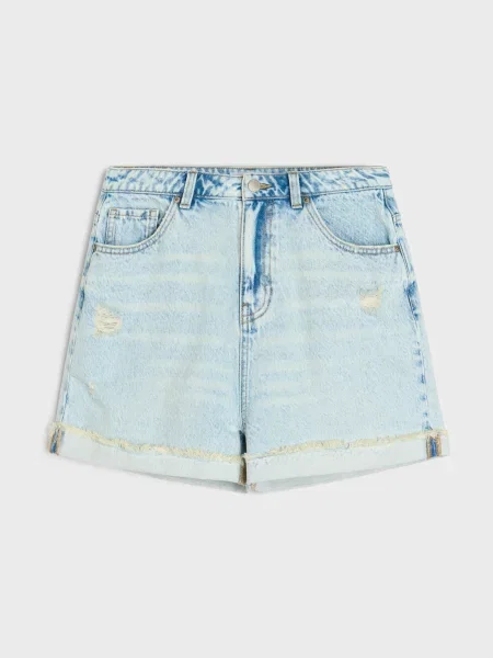 Джинсові шорти mom синій