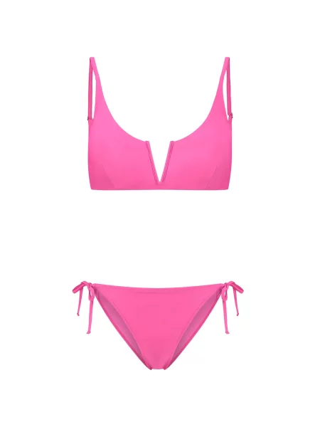 Shiwi Costum de baie două piese Leah Scoop' roz