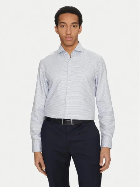 BOSS Риза C-Hal Casual Fit син