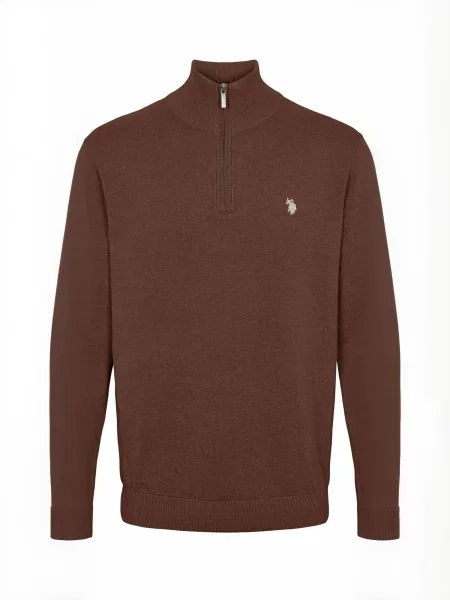 U.S. POLO ASSN. Pulover UMBrison castaniu