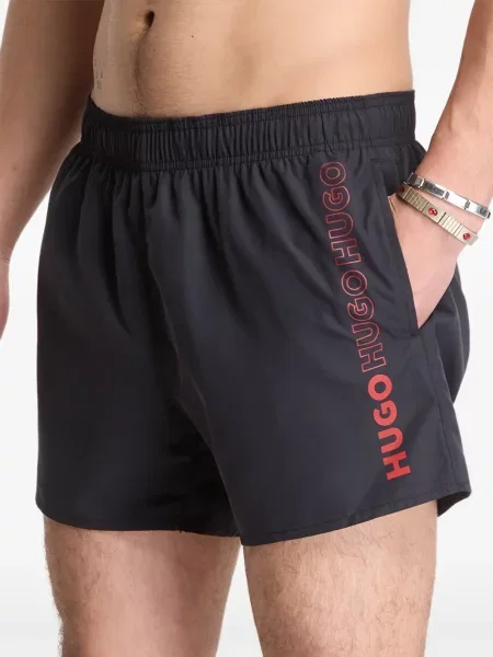 Slip de baie Hugo cu imagine negru