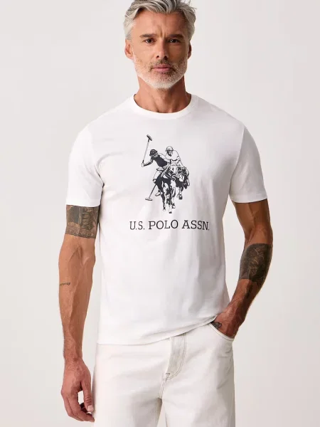 U.S. Polo Assn. tričko pánske LARGE DHM biela