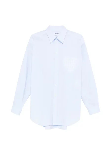 Карирана риза Moschino синьо