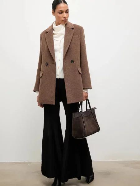 Шерстяной кардиган Answear.lab бежевый