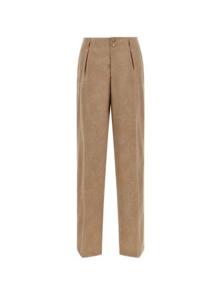 Pantaloni Etro cu model paisley din jacard