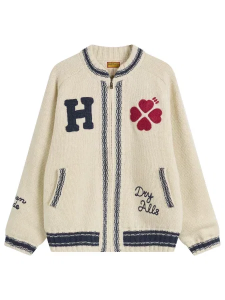 Dzianinowy sweter Human Made biały