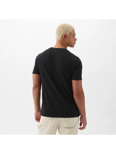 Тениска GAP Pocket Micro Logo Tee Black XL черно