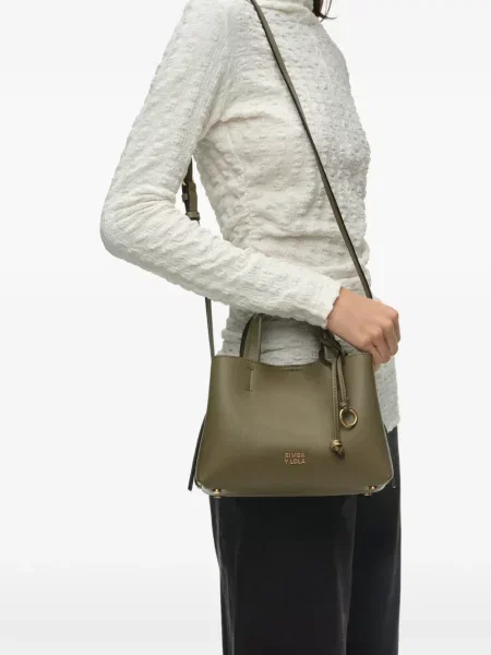 Geantă shopper Bimba Y Lola din piele verde
