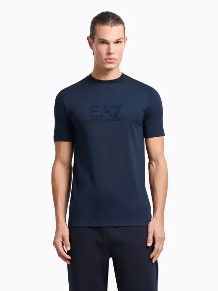 Футболка Ea7 из модала синяя