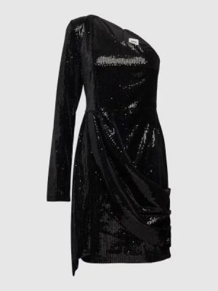 Sukienka mini o kroju na jedno ramię — NovaLanaLove x P&C* czarna