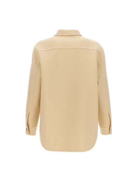 Kurtka Jil Sander wełniana beżowa