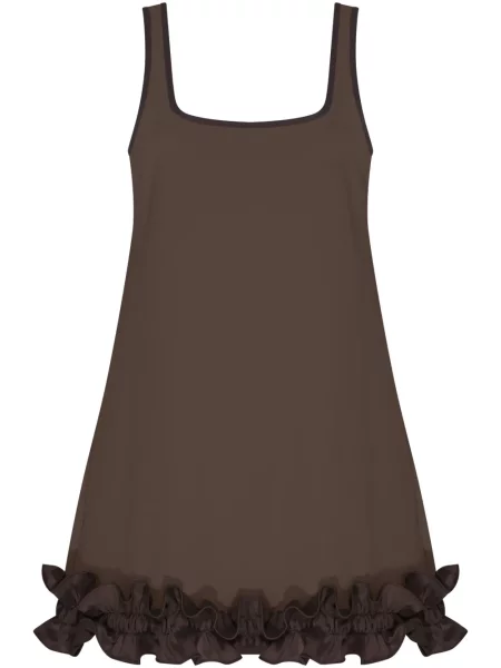 Mała mały sukienka mini Isolda garniturowa brązowa
