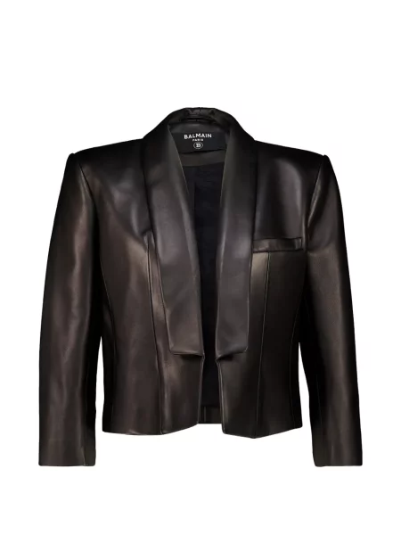 Geanta de piele Balmain negru