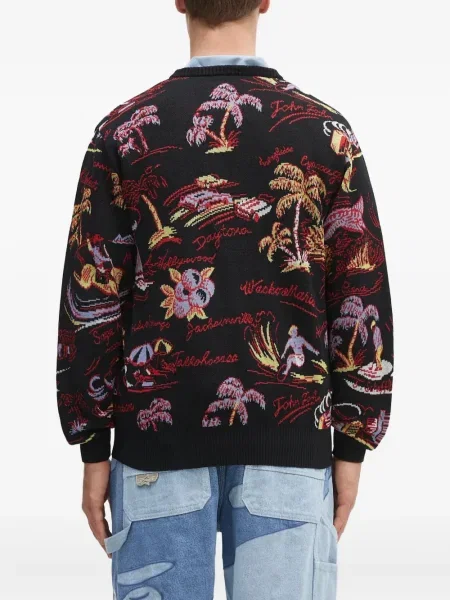 Жилетка Wacko Maria в тропически десен черно