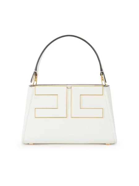 Torebka crossbody Elisabetta Franchi skórzana beżowa