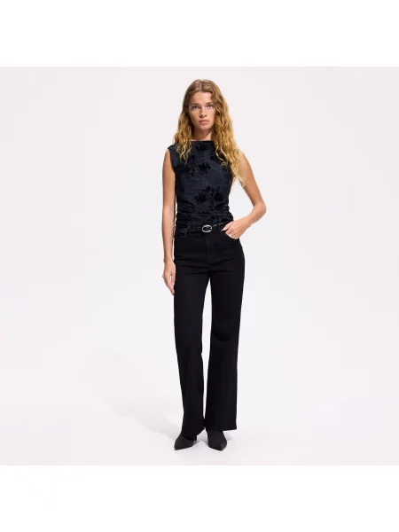Reserved LADIES` JEANS TROUSERS černý