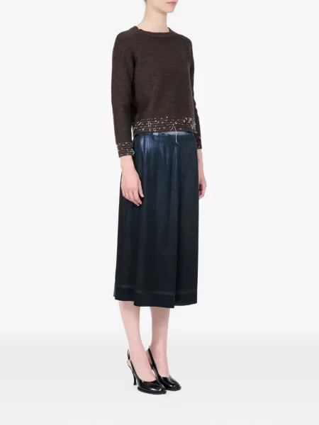 Dugo kardigan Maison Margiela lopatica smeđa