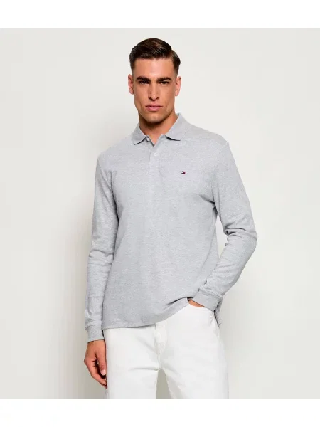 Tricou polo Tommy Hilfiger gri