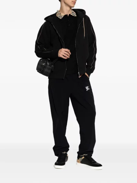 Hanorac cu glugă Burberry cu broderie negru