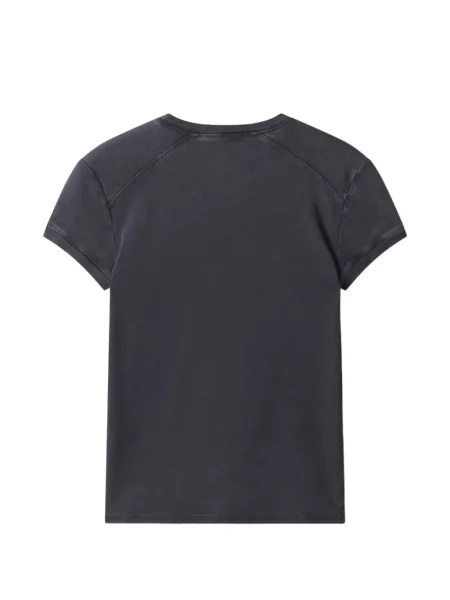 Tricou Maison Kitsune cu broderie gri