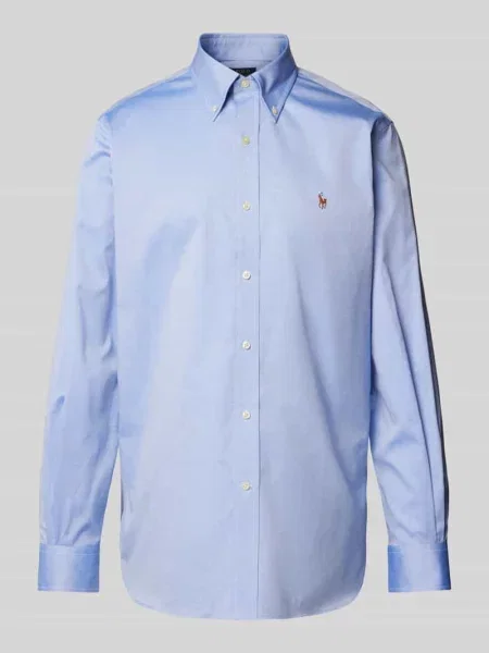 Koszula biznesowa Regular Fit z czystej bawełny Ralph Lauren niebieska
