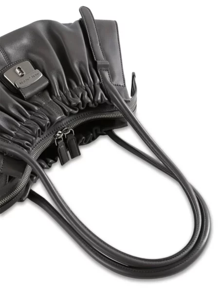 Fodros shopper táska Marc Jacobs fekete