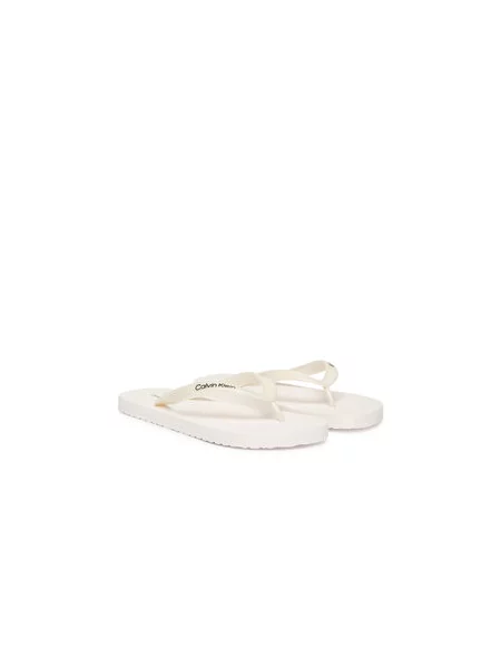 Žabky Calvin Klein Arwa Metallic Pearlised Flip Flops biela