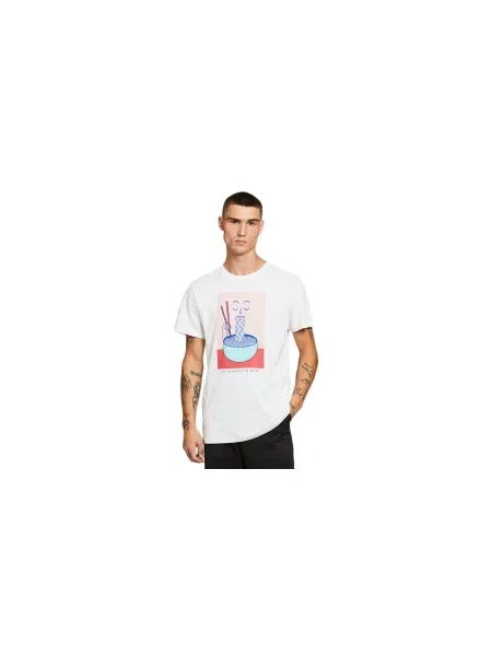 Dedicated T-shirt Stockholm Noodle Off-White Mężczyźni Koszulki Dedicated Size: XL biały