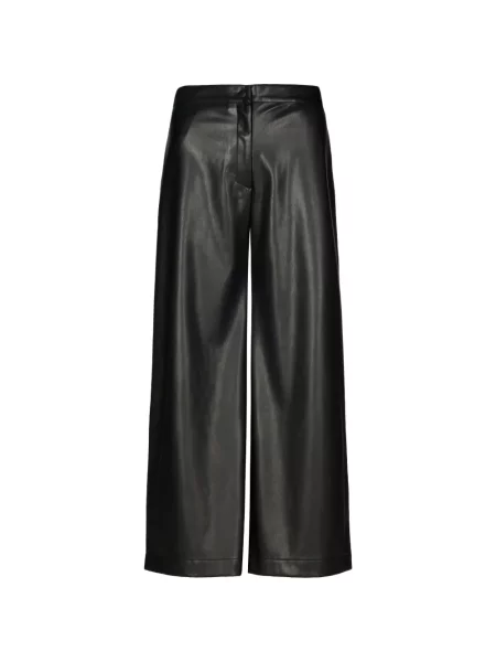 Pantaloni palazzo Tessitura în linie A negru